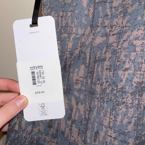 NWT Varley Aletta Abstract Printed Activewear Tank Top XS - Picture 3 of 6